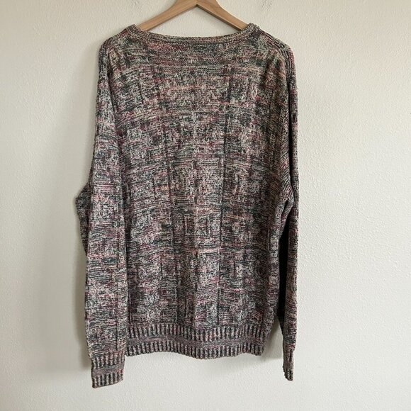 Vintage Puritan Sweater 3-D Knit V-Neck Pastel Pullover Dad Grandpa - Picture 6 of 10